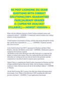 NC POST LICENSING 302 EXAM &NewLine;QUESTIONS WITH CORRECT &NewLine;SOLUTIONS&vert;&vert;100&percnt; GUARANTEED &NewLine;PASS&vert;&vert;ALREADY GRADED &NewLine;A&plus;&vert;&vert;UPDATED 2026&sol;2027 &NewLine;SYLLABUS&vert;&vert;<<NEWEST VERSION>> &NewLine;
