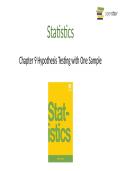 Hypothesis Testing with One Sample &lpar;Chapter 9&rpar; &vert; Statistics Lecture Slides & Study Guide 2026&sol;2027