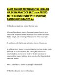 ANCC PMHNP PSYCH MENTAL HEALTH&NewLine;NP EXAM PRACTICE TEST 2026 TESTED&NewLine;TEST 1 2 3 QUESTIONS WITH VERIFIED&NewLine;RATIONALES GRADED A&plus;&NewLine;