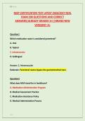 MAP CERTIFICATION TEST LATEST 2026&sol;2027 REAL &NewLine;EXAM 200 QUESTIONS AND CORRECT &NewLine;ANSWERS&vert;ALREADY GRADED A&plus;&vert;&vert;BRAND NEW &NewLine;VERSION&excl;&excl; A&plus;