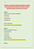 FLORIDA 2-20 AGENTS LICENSE EXAM NEWEST VERSION &NewLine;REAL EXAM 300 QUESTIONS AND CORRECT DETAILED &NewLine;ANSWERS&vert;AGRADE&vert;&vert;BRAND NEW VERSION&excl;&excl; 