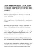 ANCC PMHNP EXAMS 2026 ACTUAL SCRIPT&NewLine;COMPLETE QUESTIONS AND ANSWERS 100&percnt;&NewLine;CORRECT&NewLine;