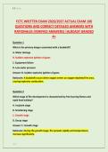 FCTC WRITTEN EXAM 2026&sol;2027 ACTUAL EXAM 100 &NewLine;QUESTIONS AND CORRECT DETAILED ANSWERS WITH &NewLine;RATIONALES &lpar;VERIFIED ANSWERS&rpar; &vert;ALREADY GRADED &NewLine;A&plus;