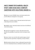ANCC PMHNP PSYCH-MENTAL HEALTH&NewLine;STUDY GUIDE EXAM 2026 COMPLETE&NewLine;QUESTIONS WITH SOLUTIONS GRADED A&plus;&NewLine;