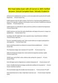 NYC Food Safety Exam with all Correct & 100&percnt; Verified Answers &vert;Actual Complete Exam &vert;Already Graded A&plus;
