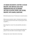 AP HUMAN GEOGRAPHY CHAPTER 12 VOCAB&NewLine;INDUSTRY AND SERVICES 2026 EXAM&NewLine;PREPARATION PACK KEY ECONOMIC&NewLine;SECTORS LOCATION THEORY AND GLOBAL&NewLine;INDUSTRY WITH SAMPLE QUESTIONS&NewLine;