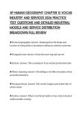 AP HUMAN GEOGRAPHY CHAPTER 12 VOCAB&NewLine;INDUSTRY AND SERVICES 2026 PRACTICE&NewLine;TEST QUESTIONS AND DETAILED INDUSTRIAL&NewLine;MODELS AND SERVICE DISTRIBUTION&NewLine;BREAKDOWN FULL REVIEW