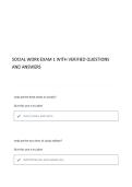 Social Work Exam 1  WITH CORRECT&sol;ACCURATE ANSWERS