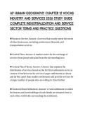 AP HUMAN GEOGRAPHY CHAPTER 12 VOCAB&NewLine;INDUSTRY AND SERVICES 2026 STUDY GUIDE&NewLine;COMPLETE INDUSTRIALIZATION AND SERVICE&NewLine;SECTOR TERMS AND PRACTICE QUESTIONS&NewLine;
