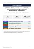 NRNP6645 &sol; NRNP 6645 Psychotherapy with Multiple Modalities Final Exam Actual Exam 2026&sol;2027 &ndash; Complete Exam-Style Questions &vert; Detailed Rationales &ndash; Pass Guaranteed &ndash; A&plus; Graded&NewLine;&NewLine;