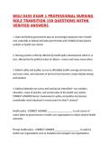 WGU D455 EXAM 1 PROFESSIONAL NURSING ROLE TRANSITION 150 QUESTIONS WITHN VERIFIED ANSWERS&comma;100&percnt;CORRECT