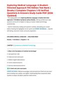 Exploring Medical Language&colon; A Student-Directed Approach 11th Edition Test Bank &vert; Brooks &vert; Complete Chapters 1&ndash;16 Verified Questions & Answers Study Guide PDF &lpar;2026 Updated&rpar;