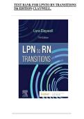 Test Bank for LPN to RN Transitions 5th Edition Claywell Complete Chapters Questions and Verified Answers A&plus;