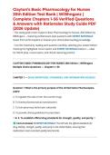Clayton&rsquo;s Basic Pharmacology for Nurses 20th Edition Test Bank &vert; Willihnganz &vert; Complete Chapters 1&ndash;56 Verified Questions & Answers with Rationales Study Guide PDF &lpar;2026 Update&rpar;