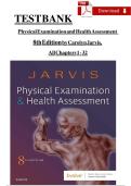 Test Bank for Physical Examination and Health Assessment&comma; 8th Edition&comma; Carolyn Jarvis&comma; ISBN&colon; 9780323510806&NewLine;