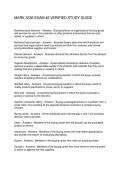 MARK 3336 EXAM -2 VERIFIED STUDY GUIDE