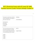 NYC Electrician Exam with all Correct & 100&percnt; Verified Answers &vert;Latest Version &vert;Already Graded A&plus;