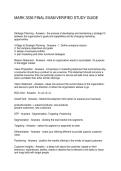MARK 3336 FINAL EXAM VERIFIED STUDY GUIDE