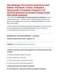 Microbiology&colon; The Human Experience 2nd Edition Test Bank &vert; Foster&comma; Aliabadi & Slonczewski &vert; Complete Chapters 1&ndash;27 Verified Questions & Answers Study Guide PDF &lpar;2026 Updated&rpar;