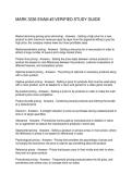 MARK 3336 EXAM -3 VERIFIED STUDY GUIDE
