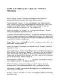MARK 3336 FINAL QUESTIONS AND VERIFIED ANSWERS