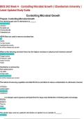 BIO 242 Week 4 &ndash; Controlling Microbial Growth &vert; Chamberlain University &vert; Latest Updated Study Guide