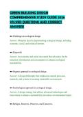 GREEN BUILDING DESIGN&NewLine;COMPREHENSIVE STUDY GUIDE 2026&NewLine;SOLVED QUESTIONS AND CORRECT&NewLine;ANSWERS&NewLine;
