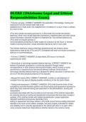 OLERE &lpar;Oklahoma Legal and Ethical&NewLine;Responsibilities Exam&rpar;&NewLine;
