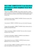 TDCJ CORE COMPETENCIES Exam Questions&NewLine;and Answers &vert; 2026 Simplified Cheat Sheet&NewLine;&vert; A&plus; Verified&NewLine;