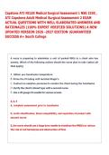 Capstone ATI NCLEX Medical Surgical Assessment 1 NSG 2330 &comma; &NewLine;ATI Capstone Adult Medical Surgical Assessment 2 EXAM &NewLine;ACTUAL QUESTIONS WITH WELL ELABORATED ANSWERS AND &NewLine;RATIONALES &lpar;100&percnt; EXPERT VERIFIED SOLUTIONS&rpar; A NEW &NewLine;UPDATED VERSION 2026 -2027 EDITIO
