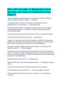 WGU C483 Principles of Management Latest&NewLine;Questions and Answers &vert; Professional Prep &vert;&NewLine;Grade A&plus;&NewLine;