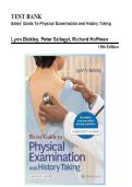 Test Bank for Bates&rsquo; Guide to Physical Examination and History Taking&comma; Thirteenth Edition by Lynn S&period; Bickley&comma; Peter G&period; Szilagyi &vert; Latest Update Exam Prep Graded A&plus;&NewLine;