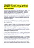 WGU D333 Ethics in Technology Latest&NewLine;Questions and Answers &vert; Professional&NewLine;Prep &vert; Grade A&plus;