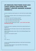 ATI MEDSURG PROCTORED EXAM 2026 LATEST UPDATE QUESTIONS AND CORRECT VERIFIED ANSWERS ALREADY GRADED A&plus;