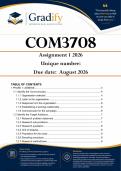COM3708 Assignment 1 &lpar;ANSWERS&rpar; Semester 2 2026 - Due August 2026