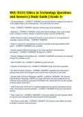 WGU D333 Ethics in Technology Questions&NewLine;and Answers &vert; Study Guide &vert; Grade A&plus;