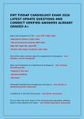 EMT FISDAP CARDIOLOGY EXAM 2026 LATEST UPDATE QUESTIONS AND CORRECT VERIFIED ANSWERS ALREADY GRADED A&plus;