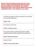 Milady's Professional Barbering sample state board  Exam &NewLine;2026&sol;2027 COMPLETE APPROVED QUESTIONS AND CORRECT &NewLine;DETAILED ANSWERS WITH RATIONALES &lpar;100&percnt; CORRECT &NewLine;VERIFIED SOLUTIONS&rpar; LATEST UPDATED VERSION 2026 EDITION &NewLine;&vert;GUARANTEED PASS A&plus; &vert;FULL REVI