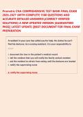 Prometric CNA COMPREHENSIVE TEST BANK FINAL EXAM &NewLine;2026-2027 WITH COMPLETE 1500 QUESTIONS AND &NewLine;ACCURATE DETAILED ANSWERS&lpar;CORRECT VERIFIED &NewLine;SOLUTIONS&rpar; A NEW UPDATED VERSION &vert;GUARANTEED &NewLine;PASS&vert;&vert; LATEST UPDATE &vert;&vert;BEST DOCUMENT FOR FINAL EXAM