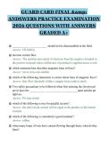 GUARD CARD FINAL &&NewLine;ANDSWERS PRACTICE EXAMINATION&NewLine;2026 QUESTIONS WITH ANSWERS&NewLine;GRADED A&plus;&NewLine;