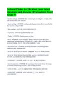 National Pilates Certification Exam Latest&NewLine;Questions and Answers &vert; Professional Prep &vert;&NewLine;Grade A&plus;