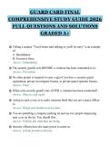 GUARD CARD FINAL&NewLine;COMPREHENSIVE STUDY GUIDE 2026&NewLine;FULL QUESTIONS AND SOLUTIONS&NewLine;GRADED A&plus;&NewLine;