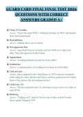 GUARD CARD FINAL FINAL TEST 2026&NewLine;QUESTIONS WITH CORRECT&NewLine;ANSWERS GRADED A&plus;&NewLine;