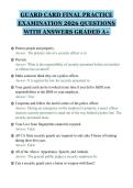 GUARD CARD FINAL PRACTICE&NewLine;EXAMINATION 2026 QUESTIONS&NewLine;WITH ANSWERS GRADED A&plus;&NewLine;