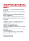 National Pilates Certification Exam&NewLine;Questions and Answers &vert; Study Guide &vert;&NewLine;Grade A&plus;