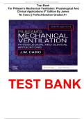Test Bank for Pilbeam&rsquo;s Mechanical Ventilation&comma; 8th Edition 8e by James M&period; Cairo &vert; Complete Questions and Answers