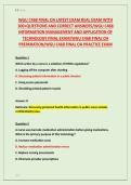 WGU C468 FINAL OA LATEST EXAM REAL EXAM WITH &NewLine;300&plus;QUESTIONS AND CORRECT ANSWERS&sol;WGU C468 &NewLine;INFORMATION MANAGEMENT AND APPLICATION OF &NewLine;TECHNOLOGY FINAL EXAM&sol;WGU C468 FINAL OA &NewLine;PREPARATION&sol;WGU C468 FINAL OA PRACTICE EXAM