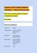 Sentinel U APS Pediatric Wellness&NewLine;Simulation &ndash; Alonzo Harwood Case&NewLine;100&percnt; Score Activity Report & Clinical&NewLine;Competency Analysis&NewLine;2026 Update