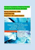 Test Bank&colon; Foundations of Maternal-Newborn&NewLine;and Women's Health Nursing&comma; 8th Edition&NewLine;Murray & McKinney &vert; ISBN&colon;&NewLine;9780323827386&NewLine;Chapters 1&ndash;28 &vert; Latest Graded A
