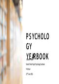 PSYC-110N Week 8 Final Project&colon; Psychology Yearbook &lpar;GRADED A&plus;&rpar;